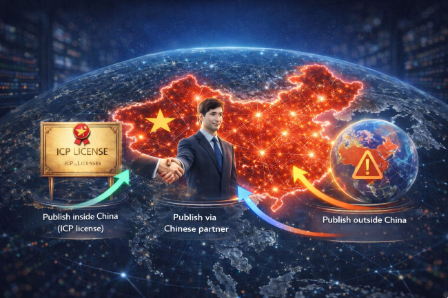 Chinese internet publishing options